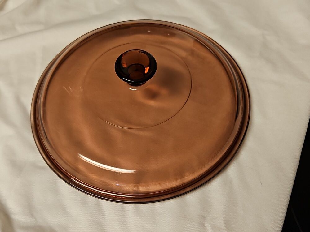 Vintage Corning Ware Visions Cranberry V-1.5-C Pyrex Glass Replacement Lid 8"